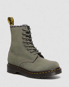 Dr martens 1460 Serena Milled Nubuck WP Grijs Nubuck Veterboots Dames