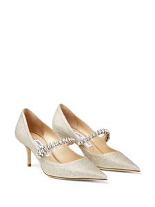 Jimmy Choo Bing 65mm crystal-embellished pumps - Beige