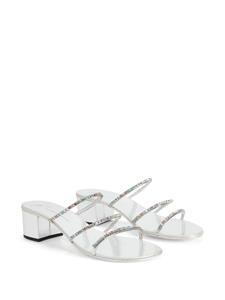 Giuseppe Zanotti Dark Colorful muiltjes - Zilver