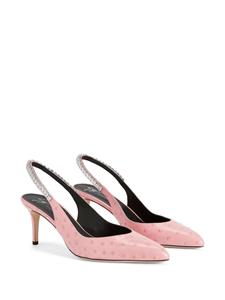 Giuseppe Zanotti Rachyl pumps van struisvogelleer - Roze