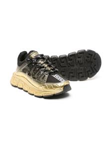 Versace Kids Trigreca sneakers met vlakken - Zwart