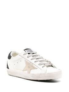 Golden Goose Super-Star glitter-heel leather sneakers - Wit