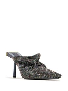 Benedetta Bruzziches Goliarda 95mm rhinestone-embellished mules - Grijs