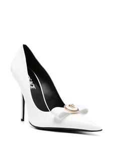 Versace Gianni Ribbon 110mm patent pumps - Wit