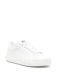 Versace Greca-embossed leather sneakers - Wit
