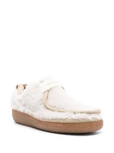 AMI Paris shearling lace-up shoes - Beige