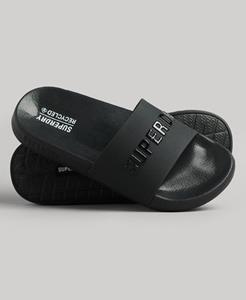 Superdry Vrouwen Code Logo Badslippers Zwart Grootte: S