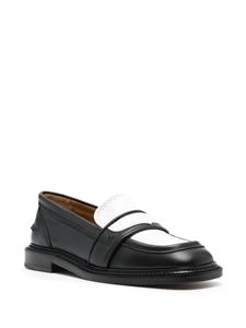 Maison Kitsuné 25mm panelled leather loafers - Zwart