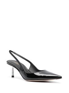 Le Silla Bella slingback pumps met gelakte afwerking - Zwart