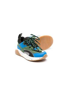 colour-block panelled sneakers - Blauw