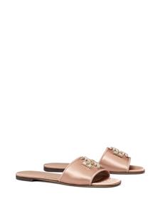 Tory Burch Eleanor slippers met stras - Beige