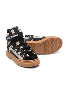 Dsquared2 Kids Laarzen met logoprint en vlakken - CROSTA NERO RUBBER 01