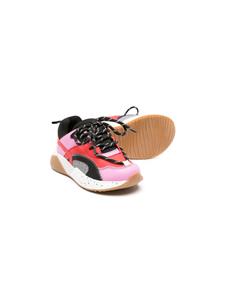 colour-block panelled sneakers - Roze