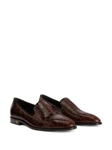 Giuseppe Zanotti Loafers met krokodillenleer-reliëf - Bruin
