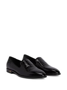 Giuseppe Zanotti Loafers met krokodillenleer-reliëf - Zwart