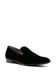 Gianvito Rossi Jean round-toe velvet loafers - Zwart