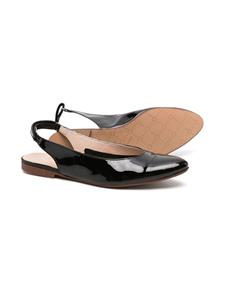 Eli1957 slingback patent leather ballerina shoes - Zwart