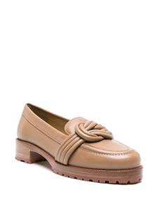 Alexandre Birman Leren loafers met geknoopt detail - Bruin