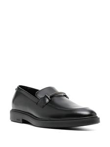 BOSS 25mm smooth leather loafers - Zwart