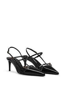 Dolce & Gabbana DG-plaque leather pumps - Zwart