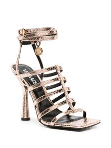 Versace Medusa-embellished caged sandals - Beige