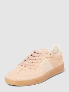 Boss Sneakers van leer met reliëflabels, model 'Brenta'