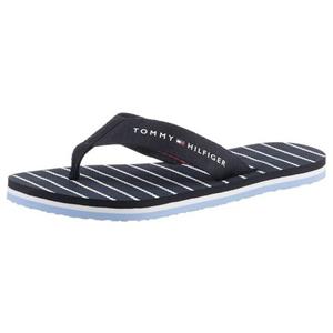 Tommy Hilfiger Teenslippers TOMMY ESSENTIAL ROPE SANDAL met gestreepte binnenzool