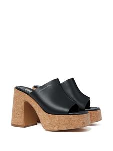 Stella McCartney Skyla muiltjes met plateauzool van kurk - Zwart