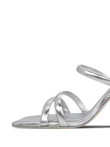 Cult Gaia Zuma 101mm metallic-effect mules - Zilver