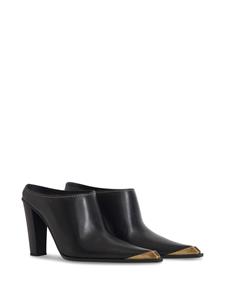 ETRO metallic toe-cap leather mules - Zwart