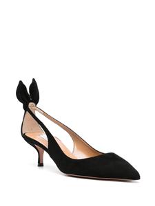 Aquazzura Bow Tie 50mm suede pumps - Zwart