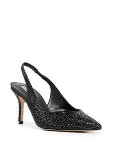 NICOLI Kimaya slingback pumps met kristallen - Zwart