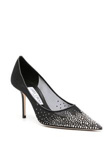 Jimmy Choo Love 85mm crystal-embellished pumps - Zwart