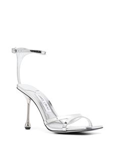 Jimmy Choo Ixia 95mm metallized sandals - Zilver