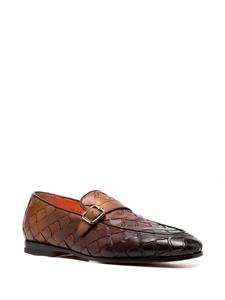 Santoni Leren loafers - Bruin