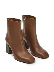 12 STOREEZ 80mm leather ankle boots - Bruin