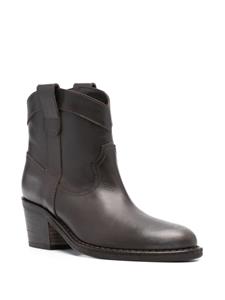 Via Roma 15 Texan 65mm leather ankle boots - Bruin