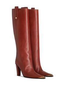 ETRO metallic toe-cap knee-high boots - Rood
