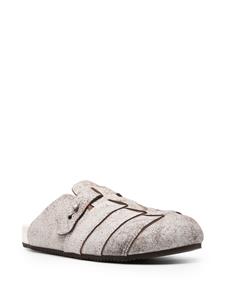 Buttero round-toe leather slippers - Beige