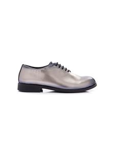 Moustache round-toe metallic oxford shoes - Beige