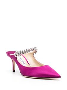 Jimmy Choo Bing 65mm satin mules - Paars