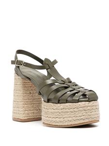 Dee Ocleppo Tulum leren sandalen - Groen