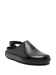 Hereu Cargol whipstitch leather sandals - Zwart