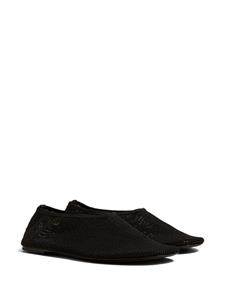 KHAITE The Maiden mesh ballerina shoes - Zwart