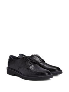 Giuseppe Zanotti Oxford schoenen met krokodillenleer-effect - Zwart