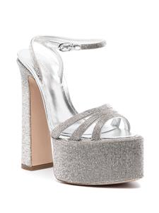 Le Silla Nina 170mm crystal-embellished platform sandals - Zilver