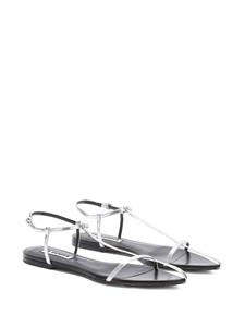 Jil Sander pointed open-toe leather sandals - Zilver