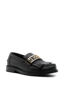 Moschino Loafers met logoplakkaat - Zwart