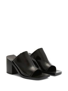 Jil Sander Muiltjes met blokhak - Zwart