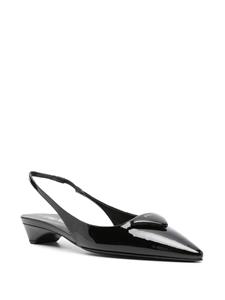 Prada patent-leather slingback pumps - Zwart